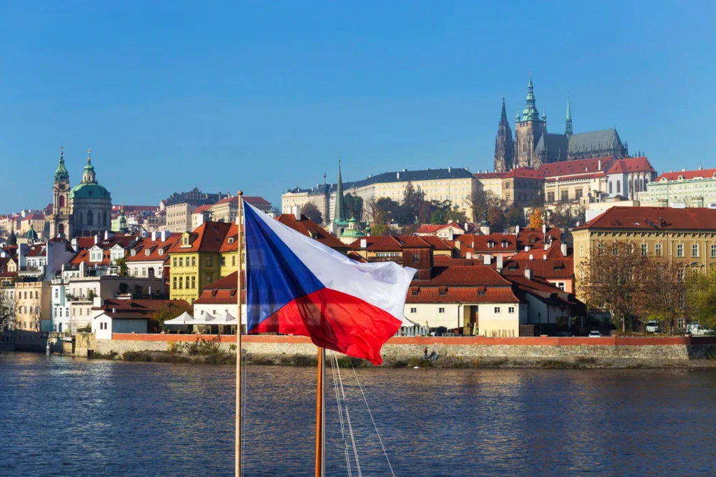 Prager Altstadt als Sinnbild für die Tschechische Nationalbank