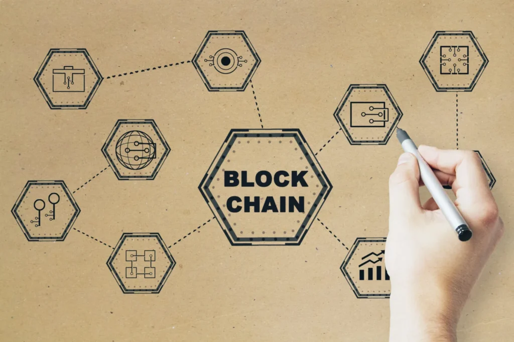 Onchain-Daten Coverbild mit Onchain-Daten, Symbolen wie Wallet. Onchain-Daten analysieren und interpretieren.